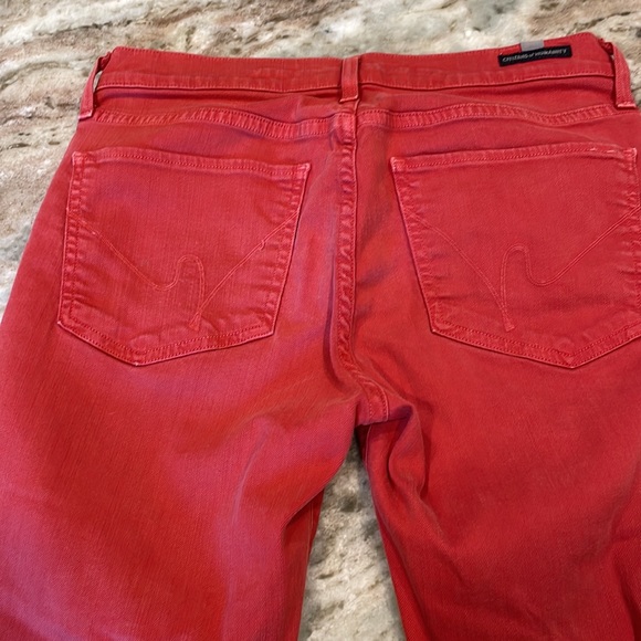 Women’s Citizens of Humanity red denim jeans - Picture 6 of 9
